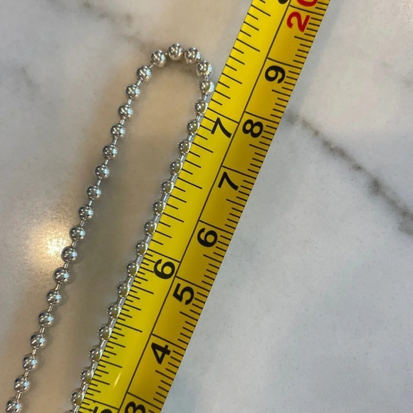 Gucci Made in Italy Sterling Silver double Logo Pendant necklace NEW - Picture 3 of 4